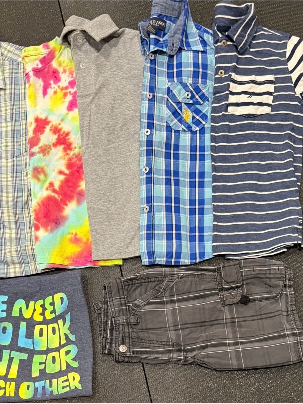 7-piece Boys sz 6/7 short sleeve shorts clothing Lot